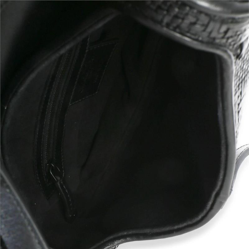 Christian Dior Black Ultramatte Woven Calfskin Saddle Bag - 2