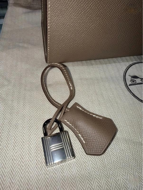 Hermes Kelly 25 Sellier Etoupe Epsom Leather w/Palladium Hardware (2018) Unworn - 4
