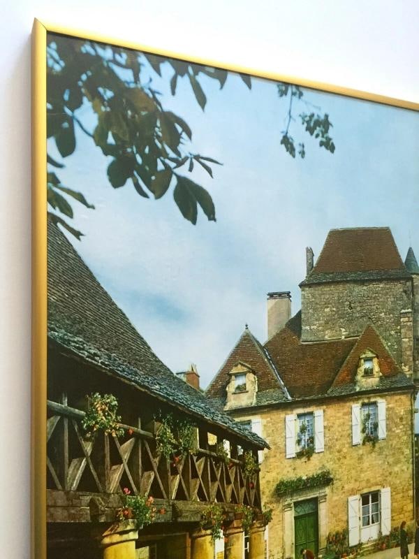 VTG MID CENTURY PERIGORD FRANCE LITHOGRAPH PRINT FRAMED COLLECTOR TRAVEL POSTER - 4