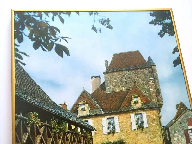 VTG MID CENTURY PERIGORD FRANCE LITHOGRAPH PRINT FRAMED COLLECTOR TRAVEL POSTER - 8