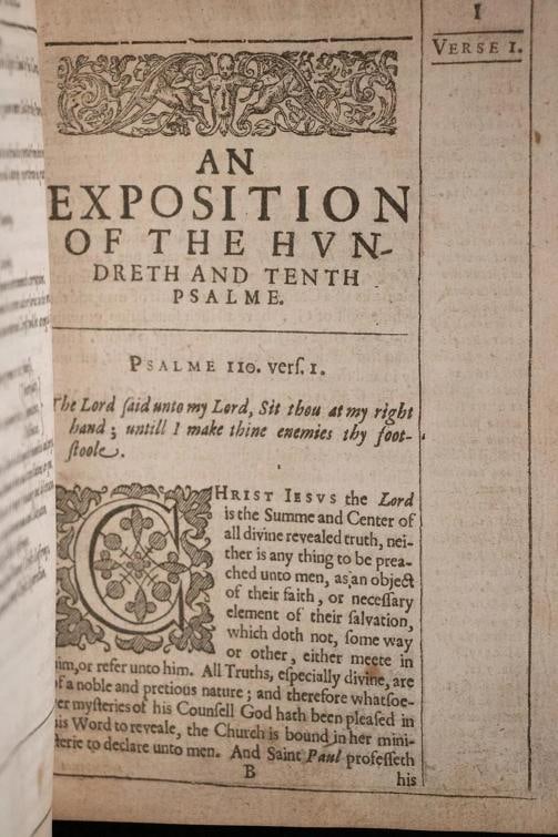 Edward Reynoldes / An Explication of the Hundred and Tenth Psalm 1st ed 1632 - 6