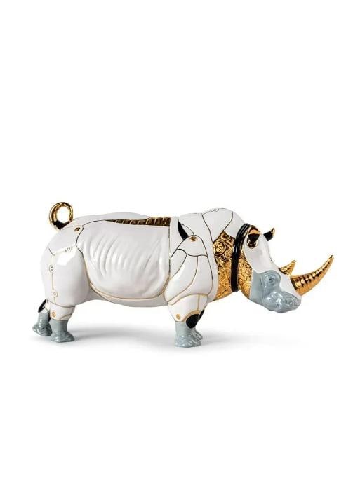 LladrÃƒÂ² Rhinoceros Sculpture Cyborg Limited Ed Ref. 01009756 - Official: LladrÃƒÂ² Rhinoceros Sculpture Cyborg Limited Ed Ref. 01009756 - Official Material: Porcelain LladrÃƒÂ² Rhinoceros - Dimensions: Height: 22 cm x Width x 19 -