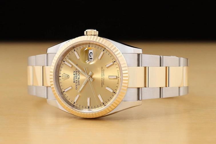2019 CARD ROLEX DATEJUST 126233 18K YELLOW GOLD STEEL 36MM 2TONE CHAMPAGNE WATCH - 2
