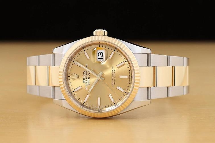 2019 CARD ROLEX DATEJUST 126233 18K YELLOW GOLD STEEL 36MM 2TONE CHAMPAGNE WATCH - 3