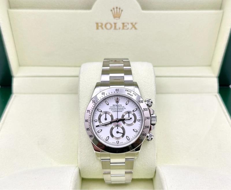 2012 Rolex Daytona Cosmograph 116520 40mm White Dial Stainless Steel Box Paper - 3