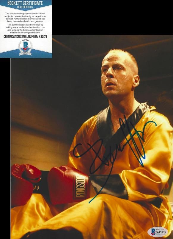 BRUCE WILLIS SIGNED 'PULP FICTION' BUTCH 8x10 MOVIE PHOTO PROOF BECKETT COA BAS: Original/Reproduction: Original,Object Type: Photograph,Autograph Authentication: Beckett,Industry: Movies,Country of Origin: United States