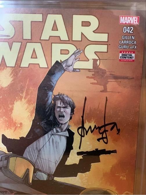 Han Solo CGC 9.8 Signed Harrison Ford Star Wars #42 Marvel Comic Sig Series - 2
