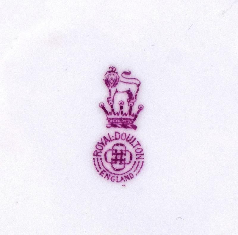 10 Royal Doulton Raised Gold Dinner Plates w/Monogram - 8