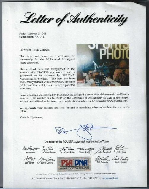 Muhammad Ali Signed Sports Illustrated Magazine Jul 1999 PSA DNA ITP LOA 4A10417 - 3