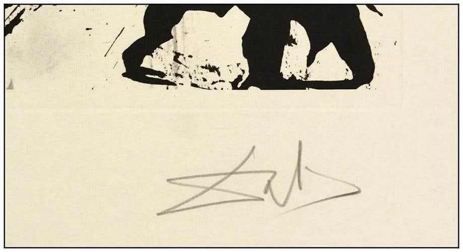 Salvador Dali Angel Of Dada Surrealism Original Hand Signed Etching Framed Art - 3