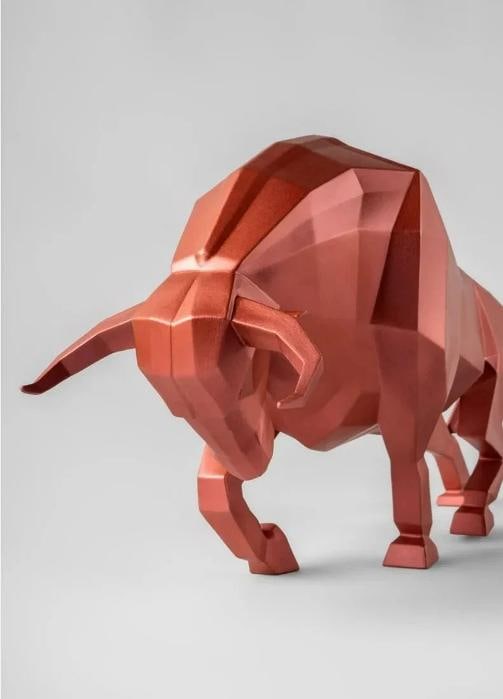 LladrÃƒÂ² Bull Sculpture Metallic Red Limited Ref. 01009729 - Official - 2