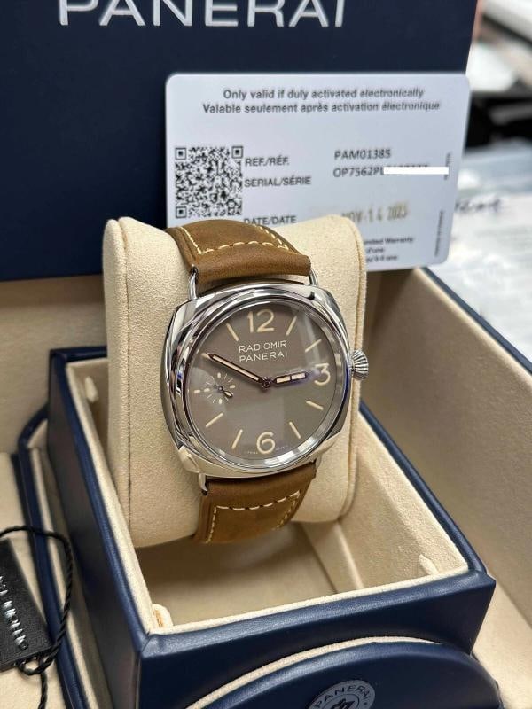 Panerai PAM01385 PAM 1385 45mm Luminor Officine Brown Dial Box Paper 2023: Condition: Pre-owned - Good,Movement: Mechanical (Manual),Year Manufactured: 2020-Now,With Papers: Yes,Reference Number: PAM01385, PAM 1385,Brand: Panerai,Department: Men,Type: Wristwatch,Band Color: