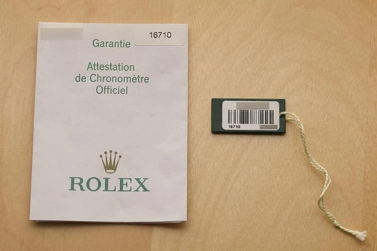 2006 PAPER ROLEX GMT MASTER II COKE 16710T BLACK 40MM DATE OYSTER STEEL WATCH - 6