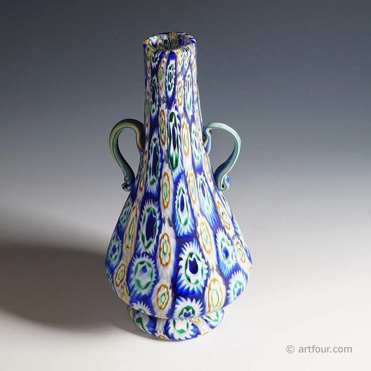 Vetreria Fratelli Toso Millefiori Murrine Vase, Murano Early 20th Century - 2