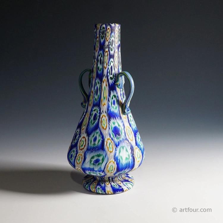 Vetreria Fratelli Toso Millefiori Murrine Vase, Murano Early 20th Century - 3