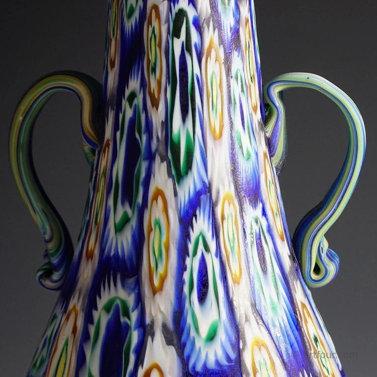 Vetreria Fratelli Toso Millefiori Murrine Vase, Murano Early 20th Century - 4