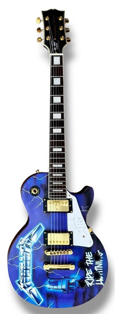 Metallica Signed Guitar SET OF 4 JSA James Hetfield Kirk Hammett Ulrich Trujillo - 10