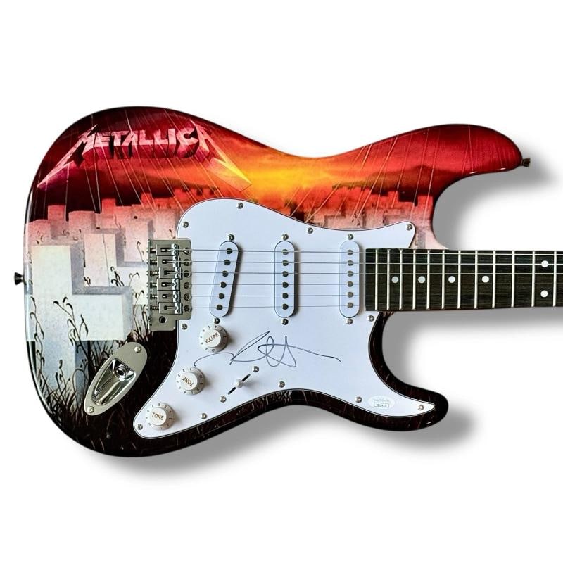 Metallica Signed Guitar SET OF 4 JSA James Hetfield Kirk Hammett Ulrich Trujillo - 4