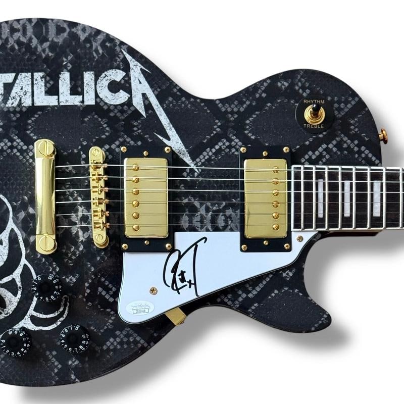 Metallica Signed Guitar SET OF 4 JSA James Hetfield Kirk Hammett Ulrich Trujillo - 7