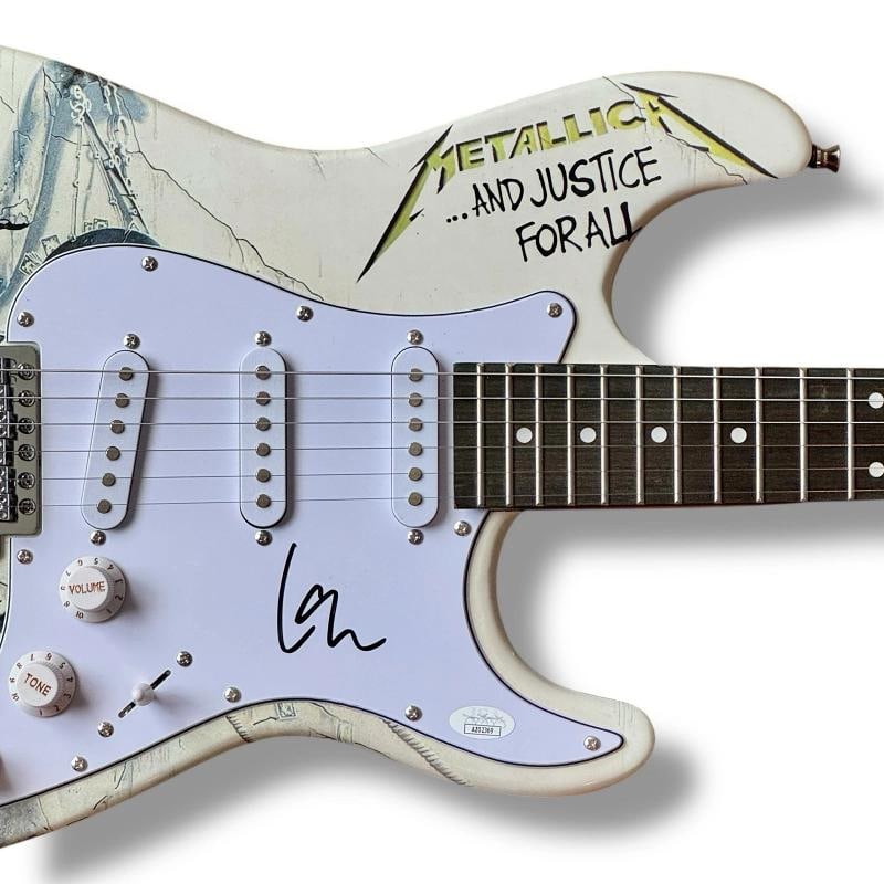 Metallica Signed Guitar SET OF 4 JSA James Hetfield Kirk Hammett Ulrich Trujillo - 9