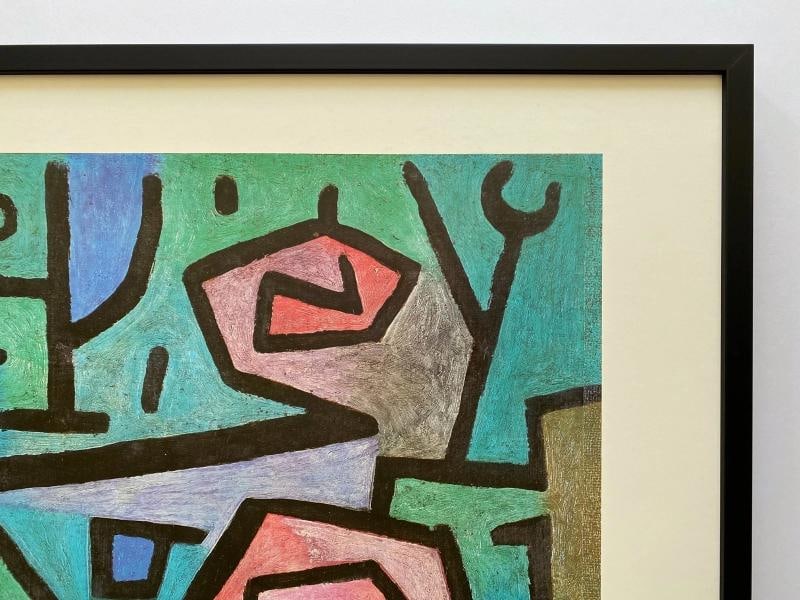 PAUL KLEE RARE 1986 LITHOGRAPH PRINT FRAMED POSTER " HEROISCHE ROSEN " 1938 - 10