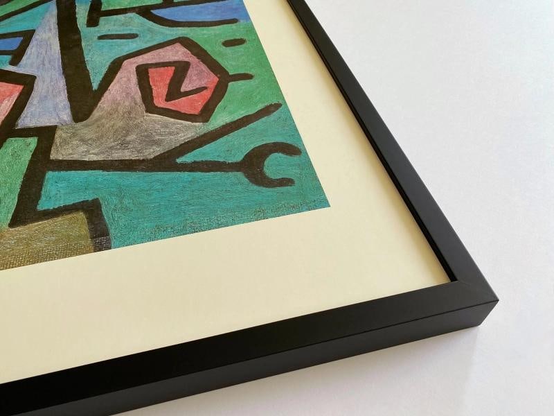 PAUL KLEE RARE 1986 LITHOGRAPH PRINT FRAMED POSTER " HEROISCHE ROSEN " 1938 - 11