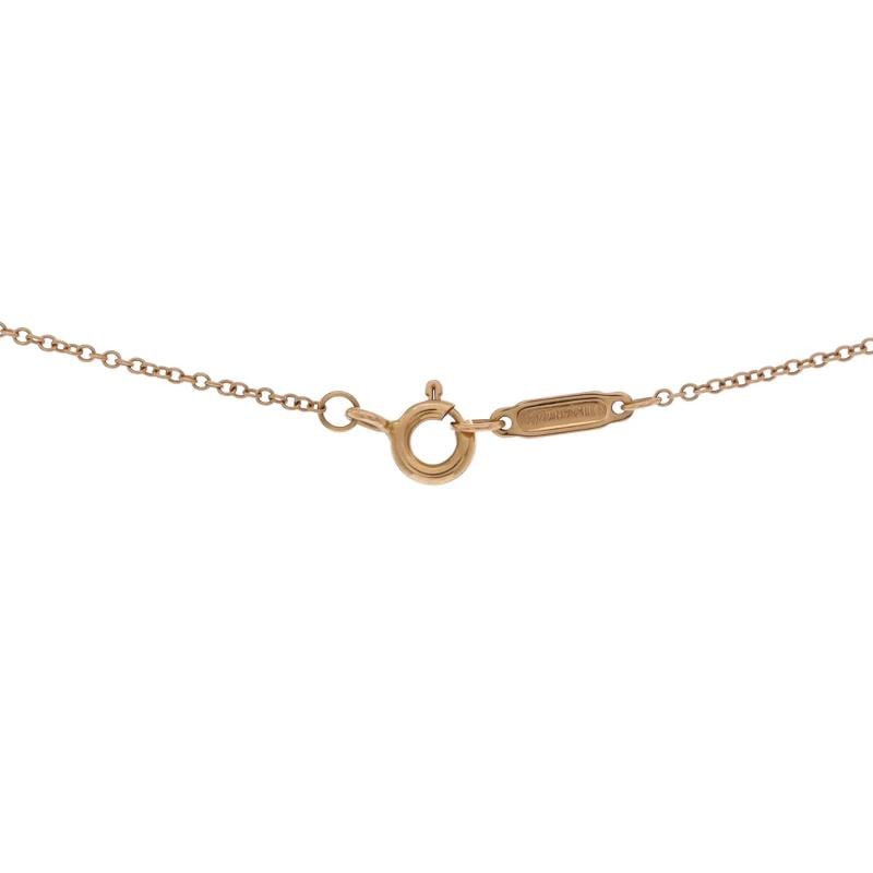 Tiffany & Co. Cross Pendant Necklace 18K Rose Gold with Diamonds Mini - 3