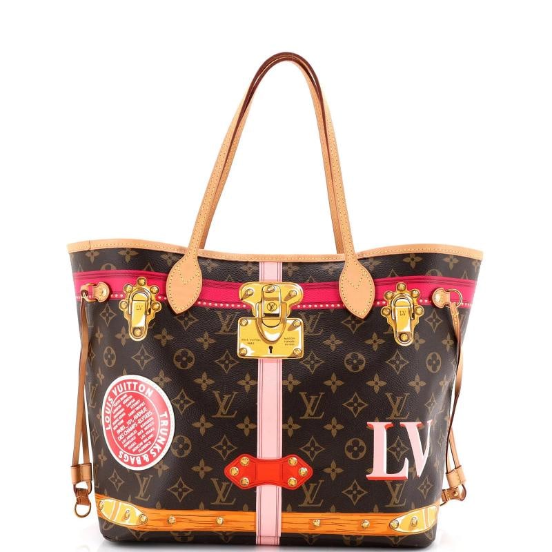 Louis Vuitton Neverfull NM Tote Limited Edition Summer Trunks Monogram Canvas MM: Condition: Very good. Exterior: scuffs, minor corner wear, minor discoloration | Handles/Straps: minor scuffs, minor discoloration | Interior: pen marks, light odor, minor scuffs | Hardware: minor