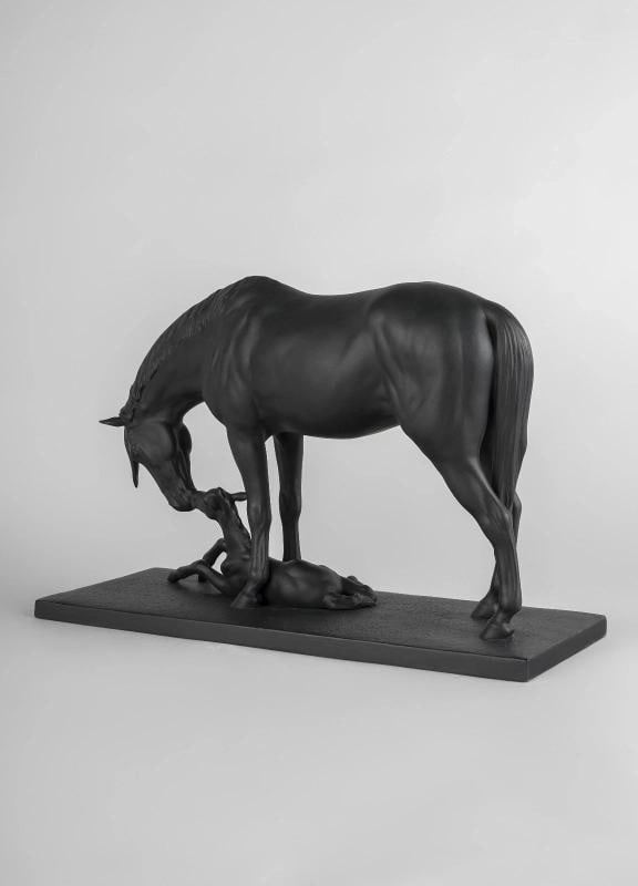 LLADRO MARE AND FOAL SCULPTURE #12560 BRAND NIB HORSES STONEWARE SAVE$ LARGE F/S - 6
