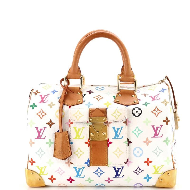 Louis Vuitton Speedy Handbag Monogram Multicolor 30: Accessories: Keys, Clochette Measurements: Handle Drop 3.5", Height 8", Width 12", Depth 7", Strap Drop 19.5-23". Condition: Pre-owned - Good,Brand: Louis Vuitton,Exterior Material: Canvas