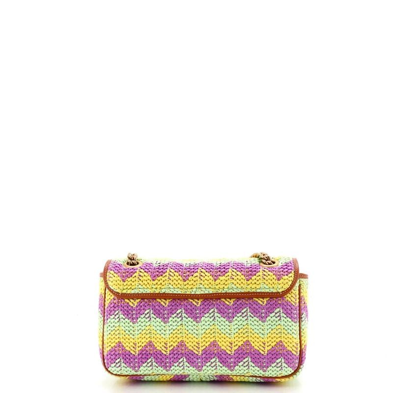 Gucci GG Marmont Flap Bag Woven Raffia Small - 3