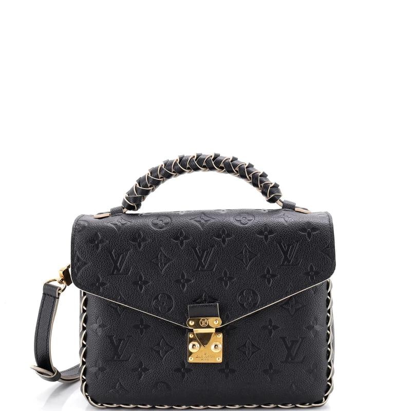 Louis Vuitton Braided Handle Pochette Metis Monogram Empreinte Leather: Accessories: With Strap Measurements: Handle Drop 2", Height 8", Width 9.5", Depth 3", Strap Drop 18-24". Condition: Pre-owned - Good,Brand: Louis Vuitton,Exterior Material: Leather,Style: Cross Body