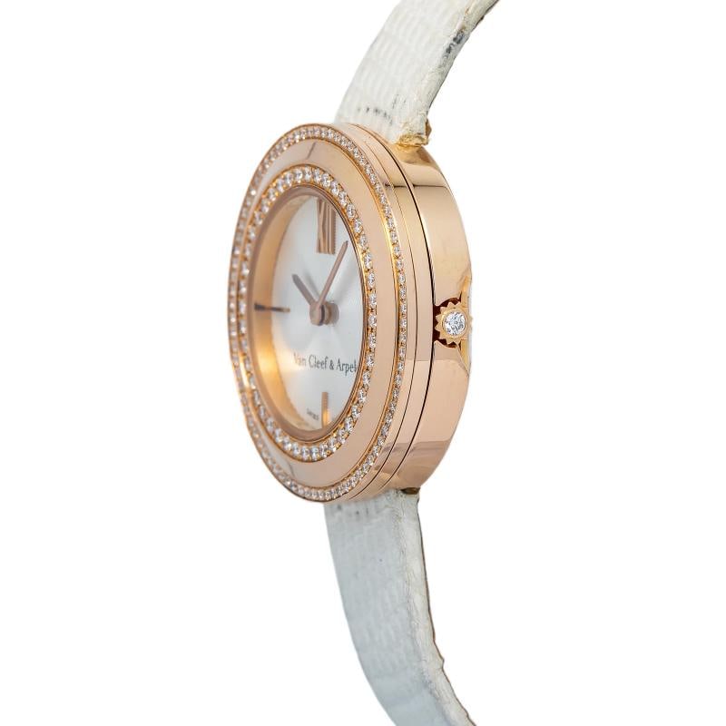 Van Cleef & Arpels Charms 2575164 Quartz Diamond RG White Dial Women's 25mm - 3