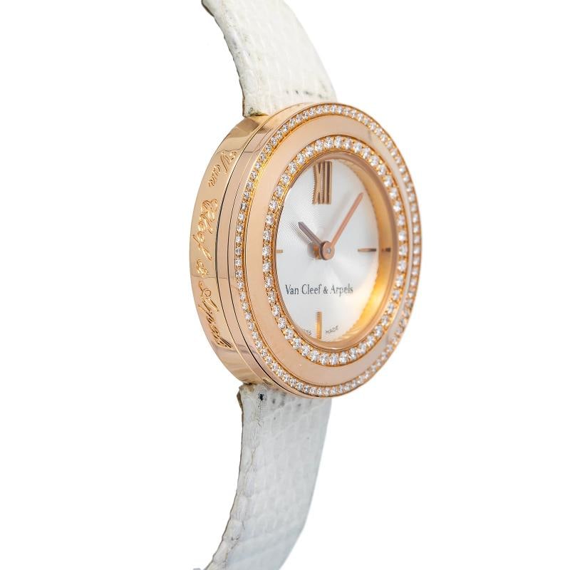 Van Cleef & Arpels Charms 2575164 Quartz Diamond RG White Dial Women's 25mm - 4