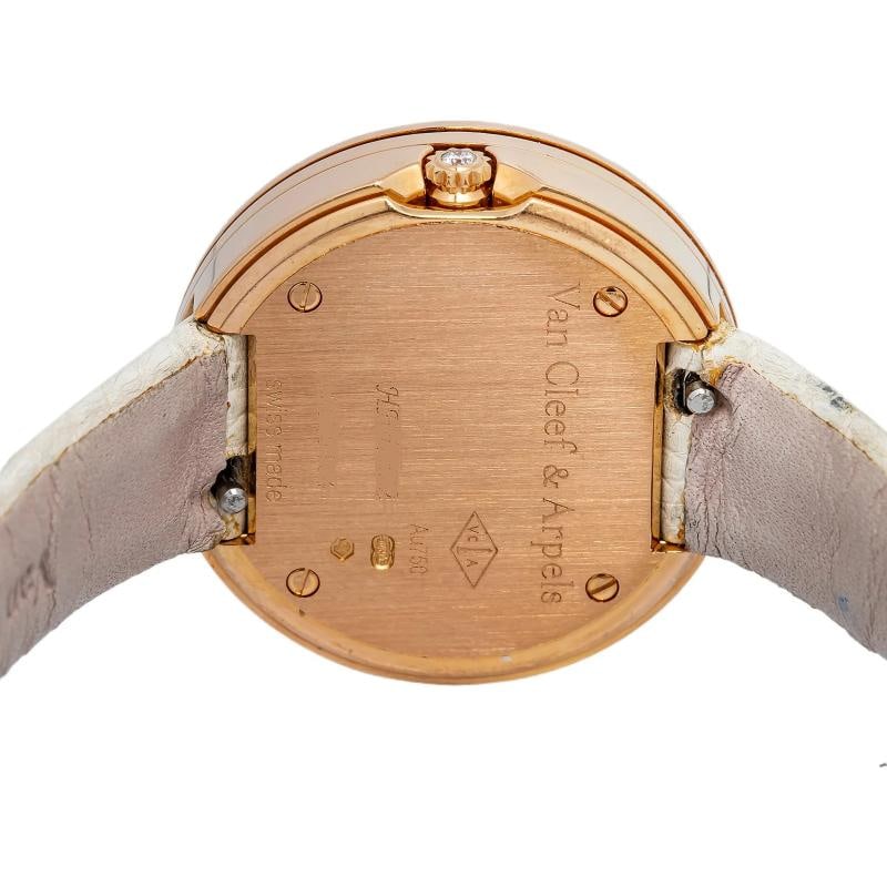Van Cleef & Arpels Charms 2575164 Quartz Diamond RG White Dial Women's 25mm - 6
