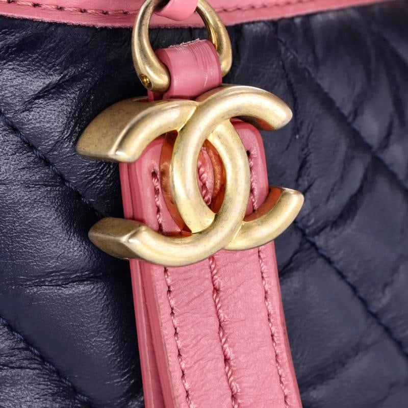 Chanel Gabrielle Hobo Chevron Aged Calfskin Small - 6