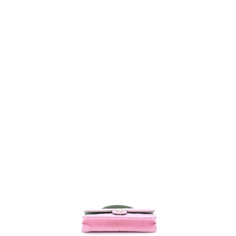 Chanel Classic Top Handle Flap Phone Holder with Chain Quilted Lambskin - 4