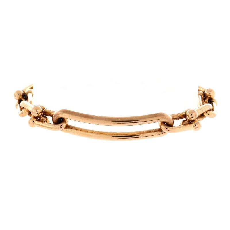 Tiffany & Co. Hardwear Elongated Link Bracelet 18K Rose Gold: Measurements: Circumference: 7 ", Width: 10.55 mm . Condition: Pre-owned - Good,Brand: Tiffany & Co.,Main Stone: Unknown,Metal: 18K Rose Gold,Metal Purity: 18K,Style: Bracelet,Type: Bracelet,Color: