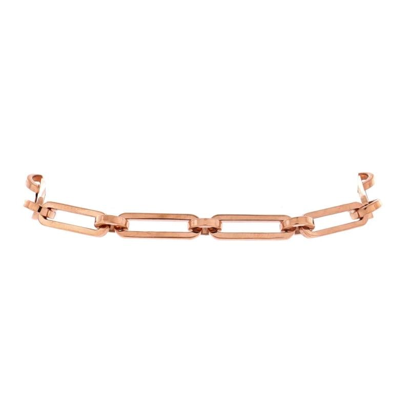 Hermes Kelly Chaine Bracelet 18K Rose Gold and Pave Diamonds Small - 3