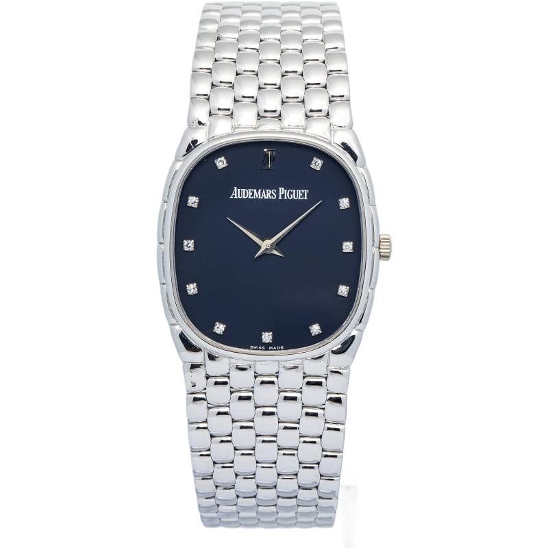 Audemars Piguet Cobra 18k WG Black Factory Diamond Dial Manual Men's Watch 29mm: Case Size 29mm x 30mm Wrist Fit 7.25 inches Box No Papers No Condition Ã¢â‚¬â€ Used - Like New Full Specifications Brand Audemars Piguet Customized No