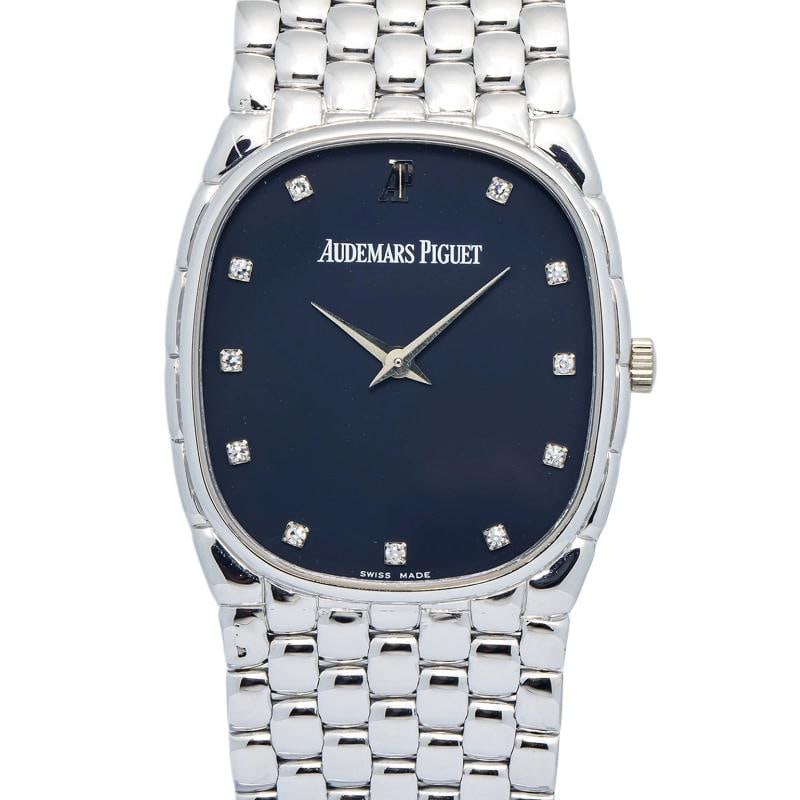 Audemars Piguet Cobra 18k WG Black Factory Diamond Dial Manual Men's Watch 29mm - 2