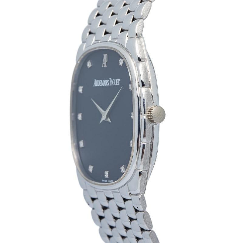 Audemars Piguet Cobra 18k WG Black Factory Diamond Dial Manual Men's Watch 29mm - 3