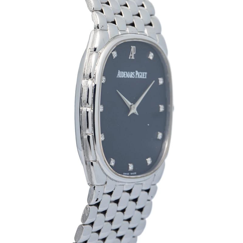 Audemars Piguet Cobra 18k WG Black Factory Diamond Dial Manual Men's Watch 29mm - 4
