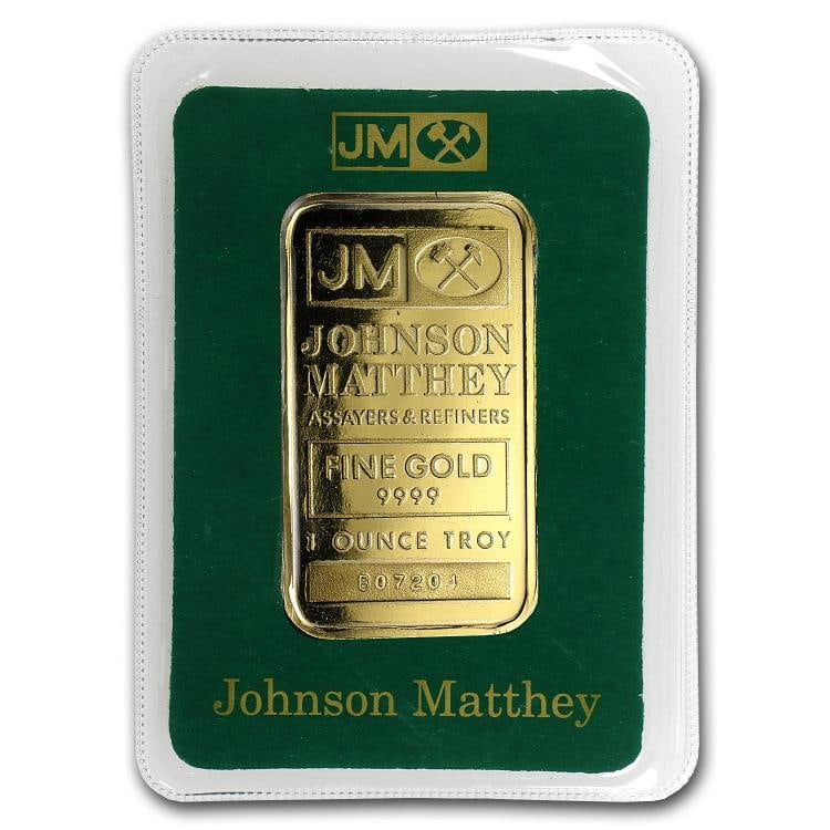 1 oz Gold Bar - Johnson Matthey (Random Vintage Design, In Assay) (1 of 2)