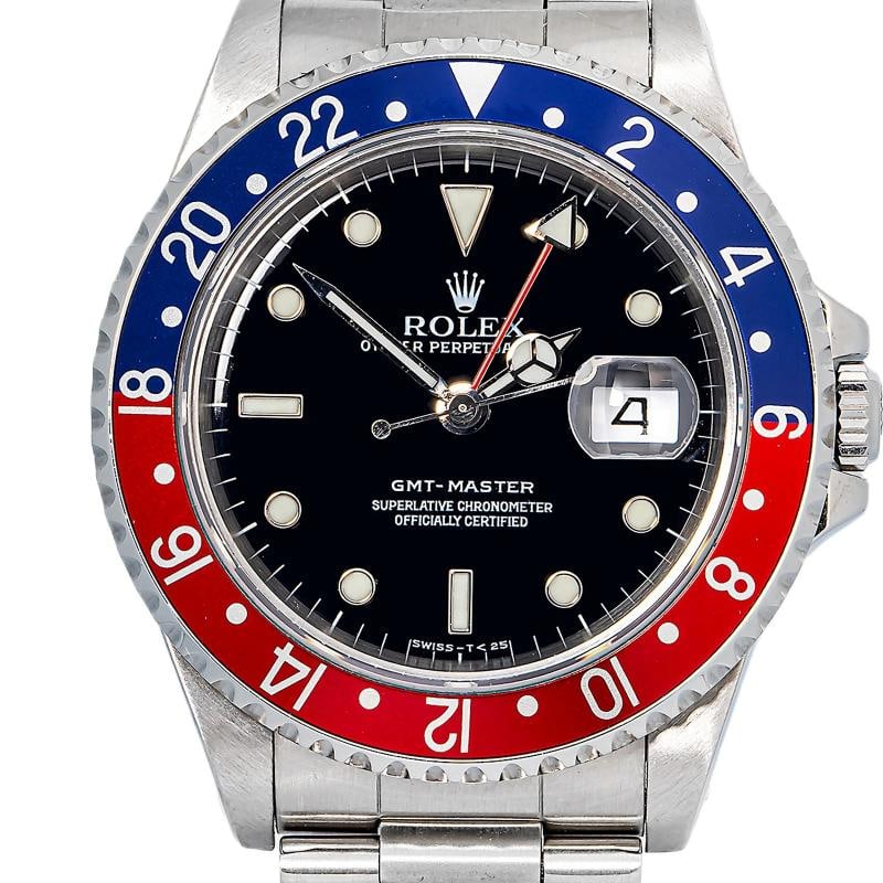 Rolex GMT-Master 16700 Oyster Pepsi SS Black Dial Auto Men's Watch 40mm - 2