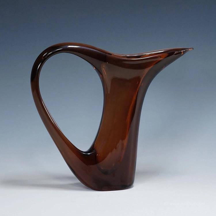 Vintage Murano Glass Vase Anse Volanti by A.Ve.M. 1950s: width: 10.63 inches height: 9.84 inches depth: 1.97 inches. Condition: Used,Brand: ArtGlass,Type: Vase,Country of Origin: Italy
