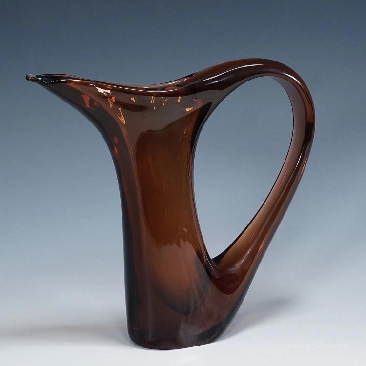 Vintage Murano Glass Vase Anse Volanti by A.Ve.M. 1950s - 3