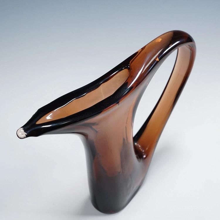 Vintage Murano Glass Vase Anse Volanti by A.Ve.M. 1950s - 4