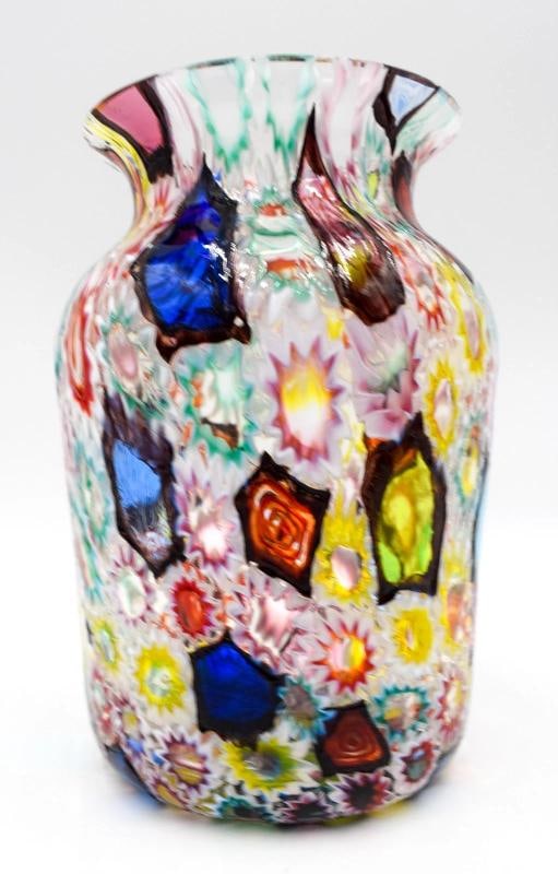 Fratelli Toso Millifiore Murano Art Glass Vase, Circa 1950 - 4