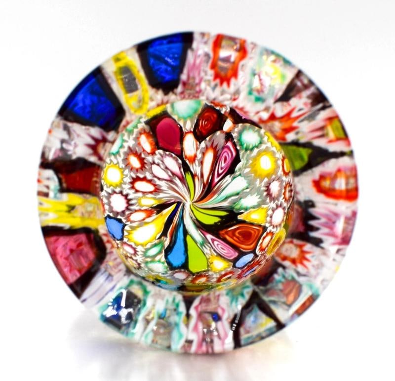 Fratelli Toso Millifiore Murano Art Glass Vase, Circa 1950 - 5